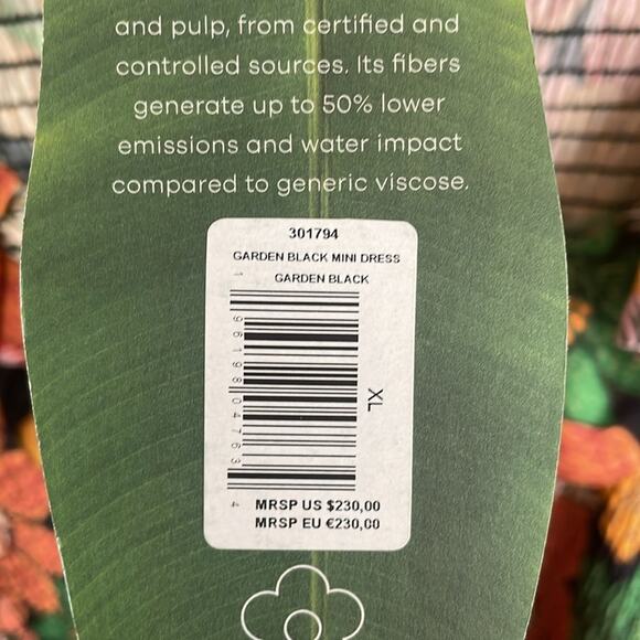 Farm Rio Black Garden Ruffle Mini Dress - Picture 9 of 16